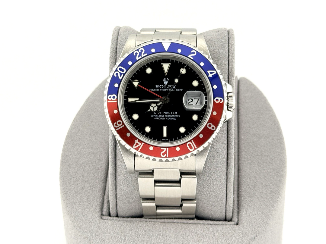 Rolex GMT Master Pepsi 16700 40mm Red Blue Bezel Stainless Steel