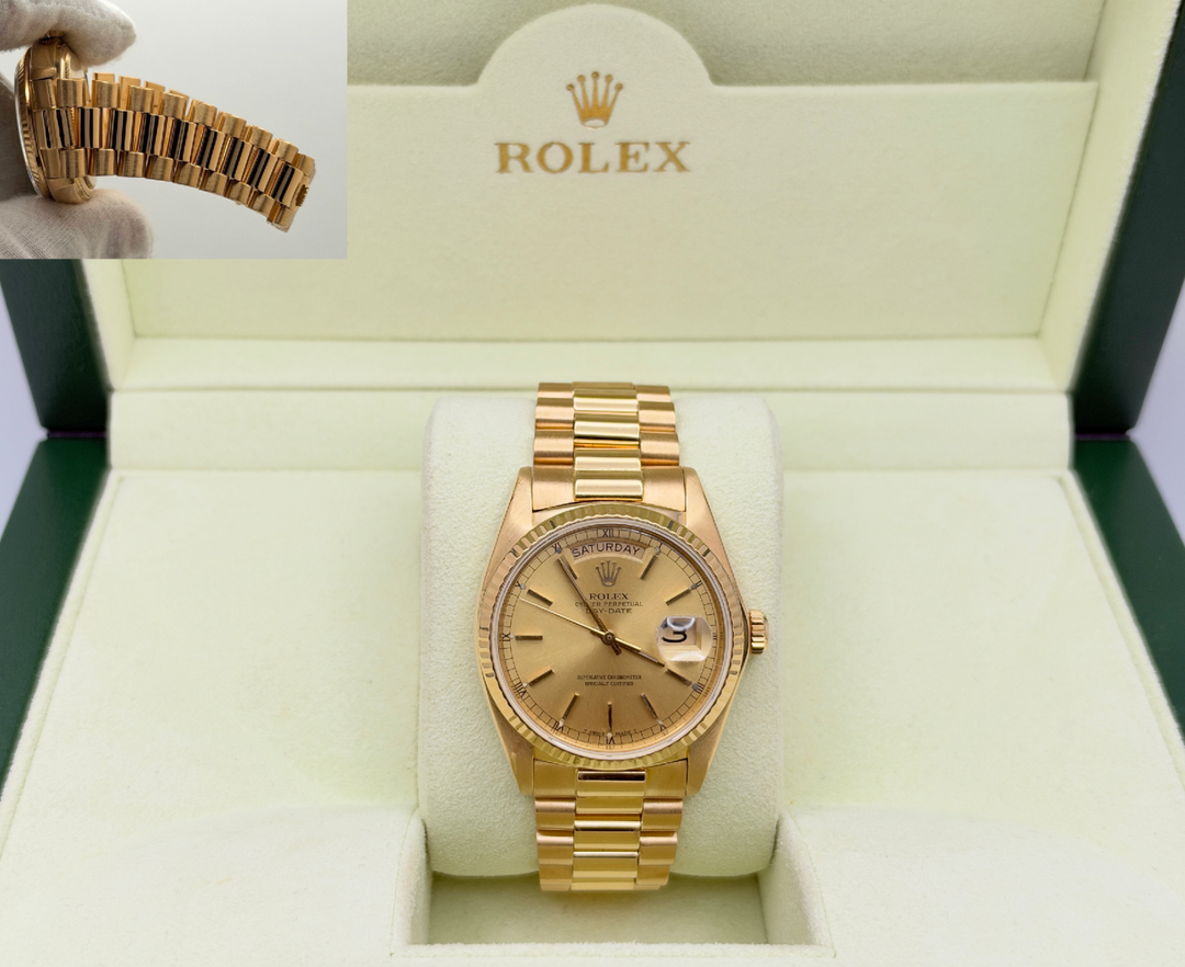 Rolex Day Date President 18038 36mm Champagne Dial 18K Yellow Gold