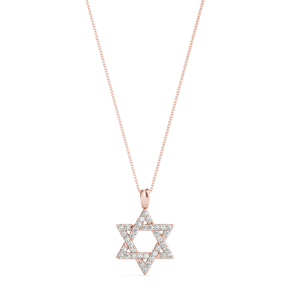 9MM STAR OF DAVID DIAMOND PENDANT