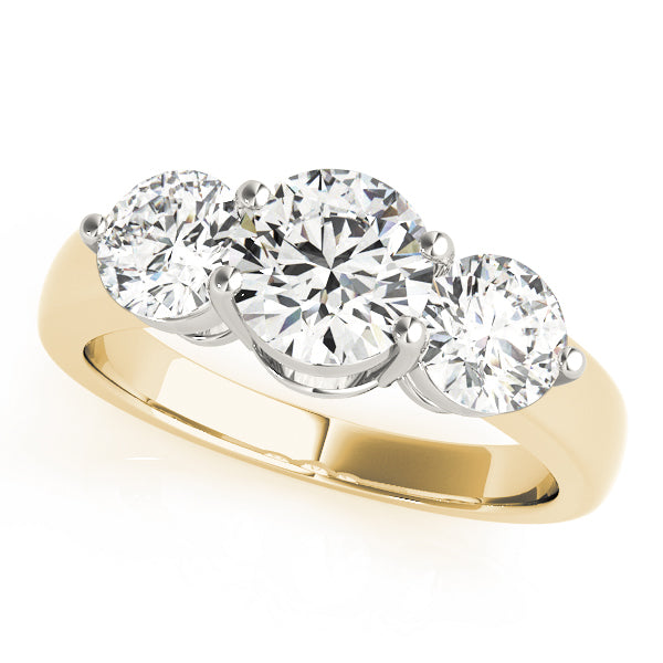 ENGAGEMENT RINGS 3 STONE ROUND