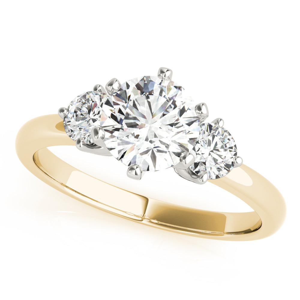 ENGAGEMENT RINGS 3 STONE ROUND