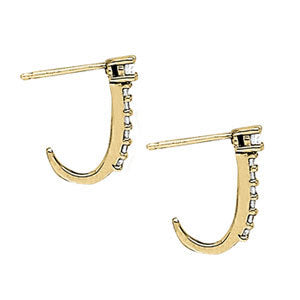 EARRINGS HOOP EARRINGS J-HOOPS Complete per pair.