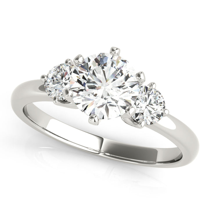 ENGAGEMENT RINGS 3 STONE ROUND