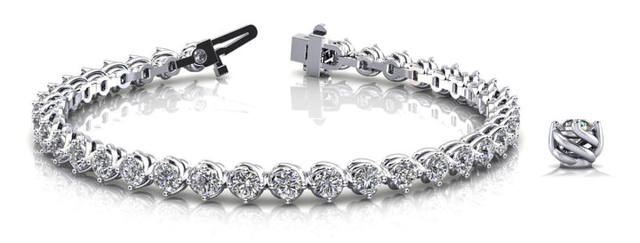 4 PRONG IN LINE TENNIS BRACELET