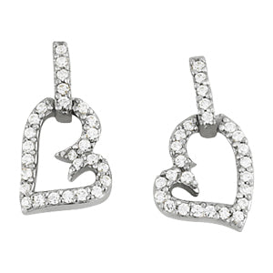 1/8  CTTW DIAMOND FASHION EARRINGS Complete per pair.