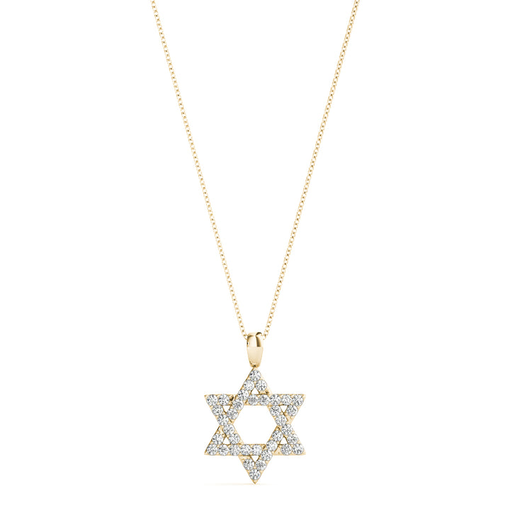 9MM STAR OF DAVID DIAMOND PENDANT