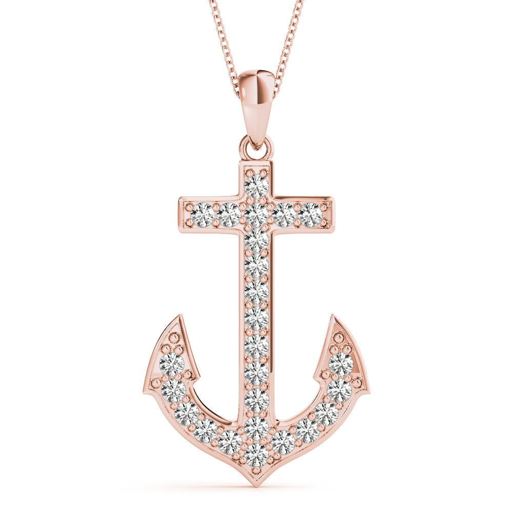 DIAMOND ANCHOR PENDANT