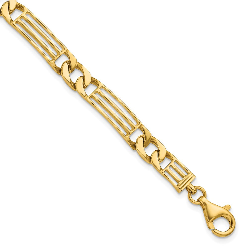 14K Polished Link Bracelet (GB242)