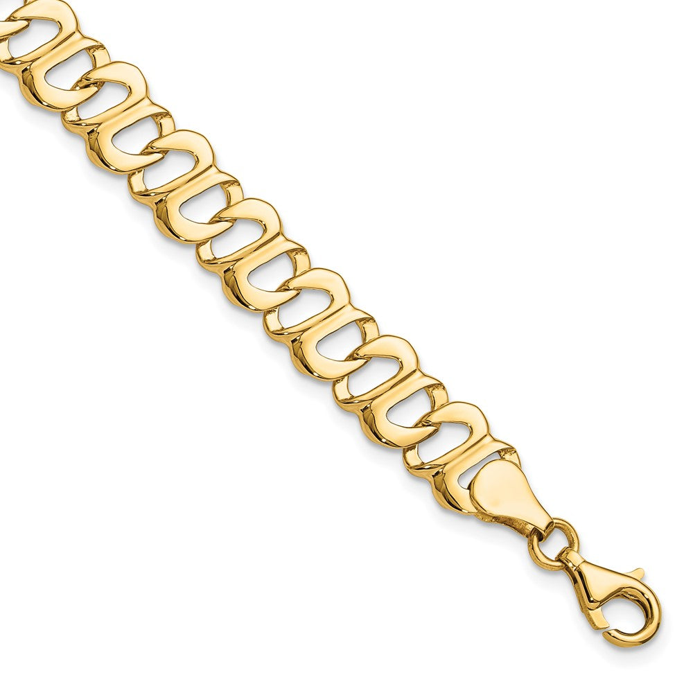 14K Polished Fancy Link Bracelet (GB243)
