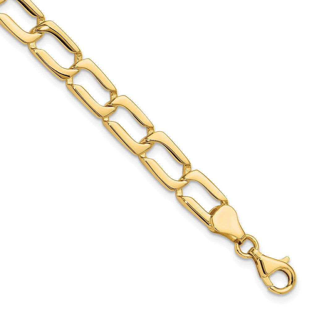 14K Polished Link Bracelet (GB244)