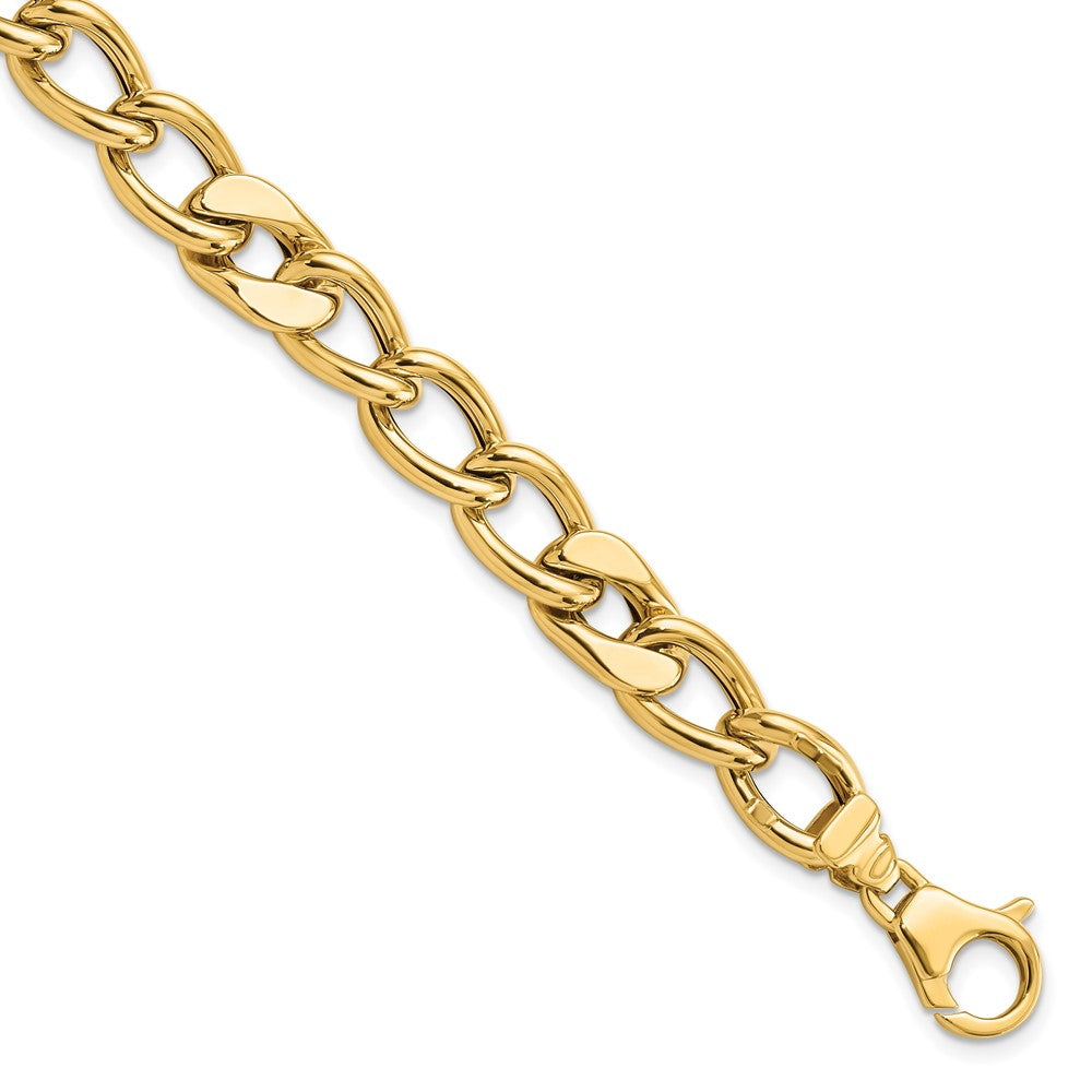 14K Polished Fancy Link Men's Bracelet (GB269)