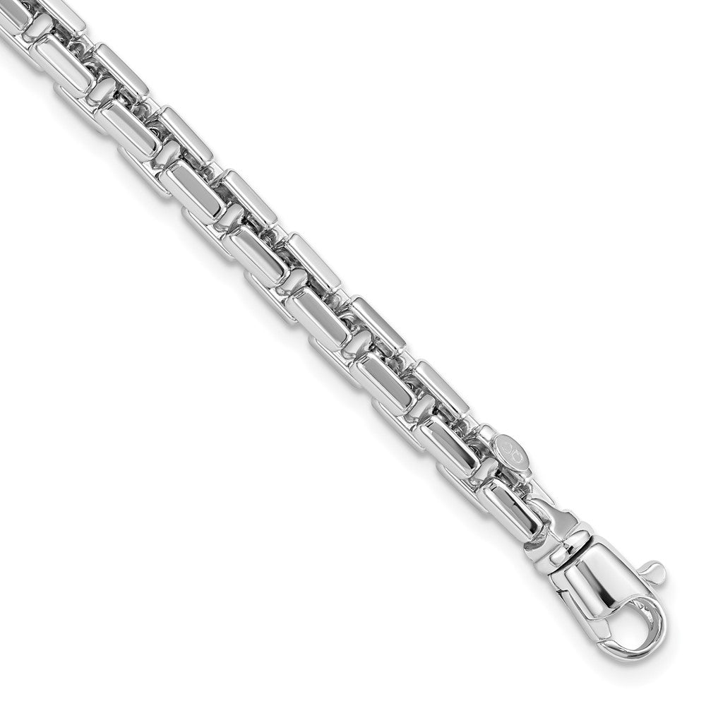 14K White Gold Polished Chain Bracelet