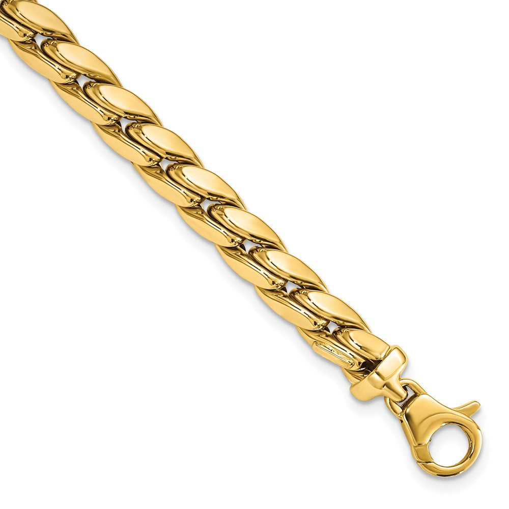 14K Polished Fancy Link Men's Bracelet (GB276)