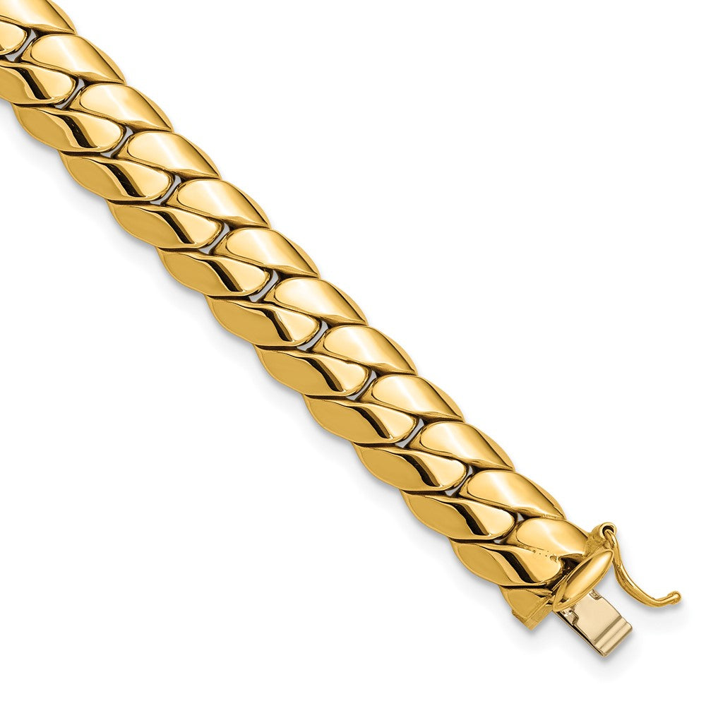 14K Polished Fancy Link Men's Bracelet (GB278)