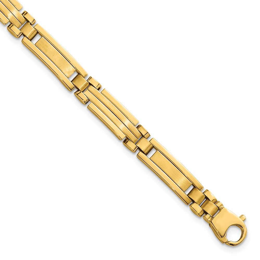 14K Polished and Brushed Fancy Multi Link Bracelet (GB294)