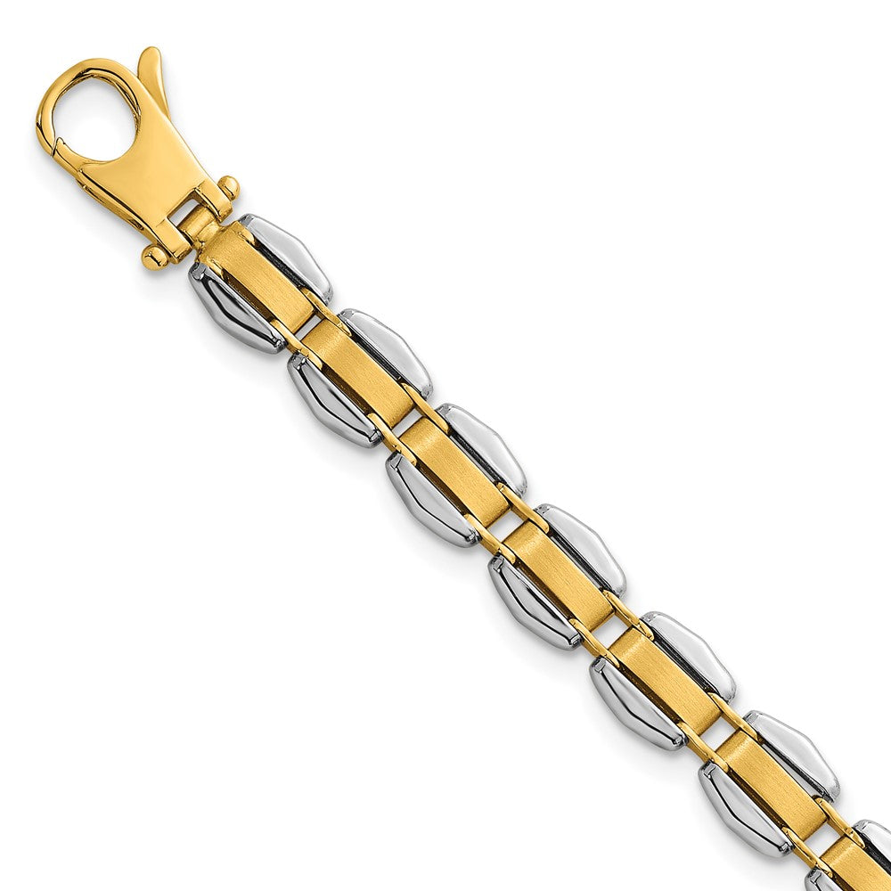 14K Two-tone Polished Fancy Link Bracelet