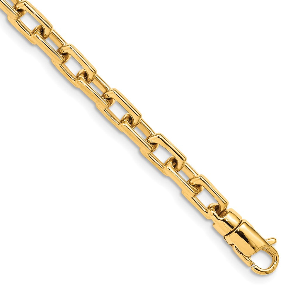 14K 5mm Hand-polished Fancy Link Bracelet (LK436)