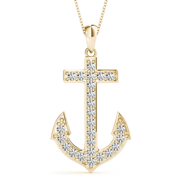 DIAMOND ANCHOR PENDANT