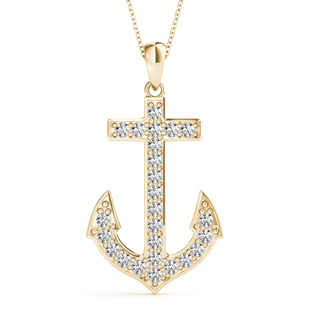 DIAMOND ANCHOR PENDANT