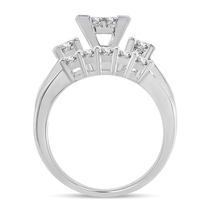 14K  2.00 CT  PRINCESS CUT Diamond  BRIDAL  RING