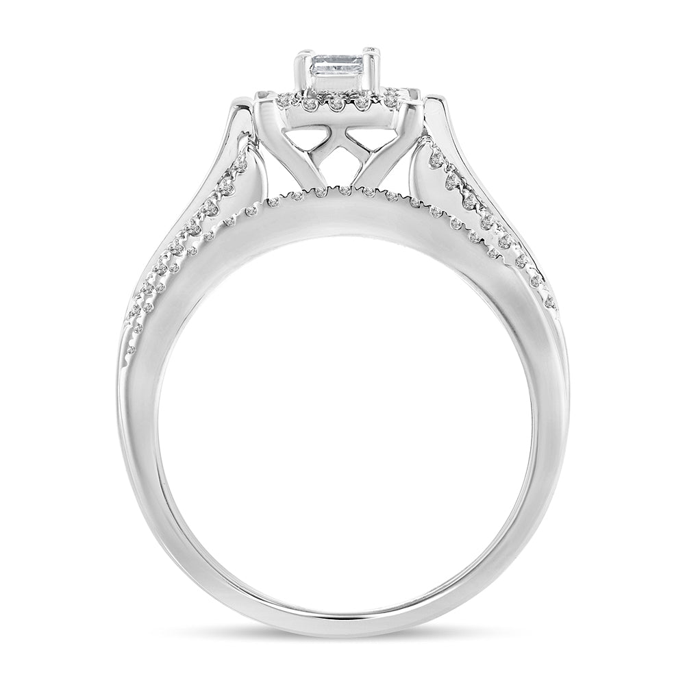 14K 0.52 Princess Cut Bridal
