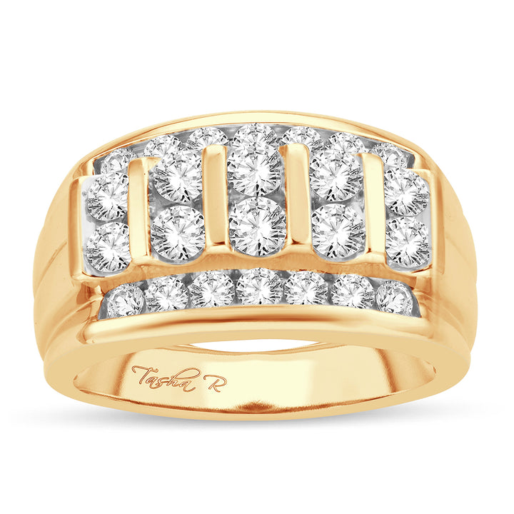 14K  2.00CT  Diamond Mens Band