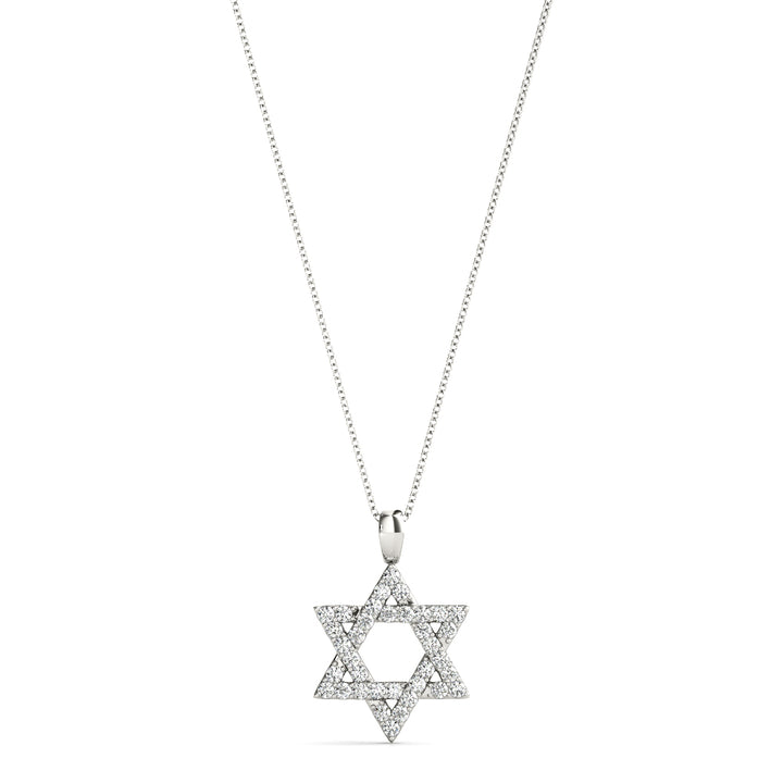 9MM STAR OF DAVID DIAMOND PENDANT