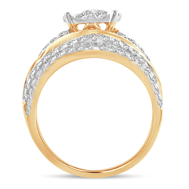 14K  1.90CT  DIAMOND  BRIDAL  RING