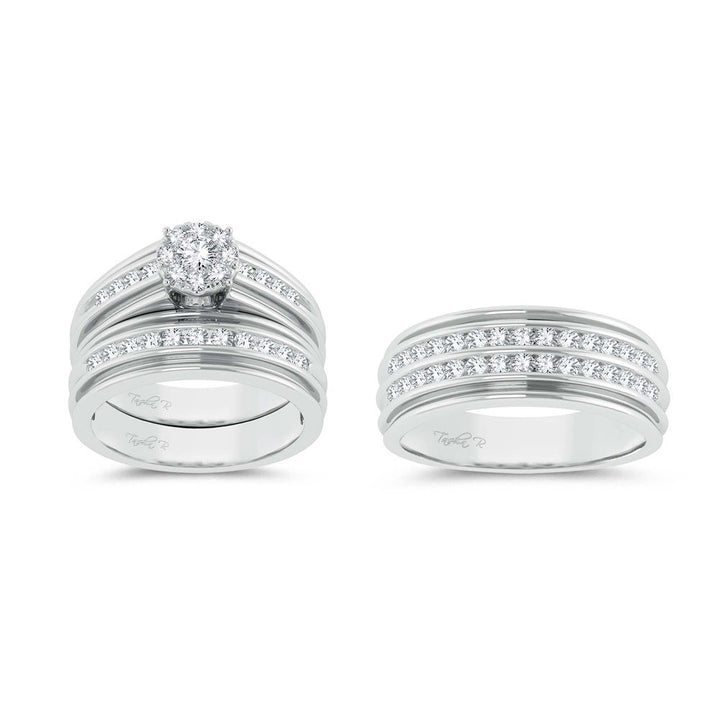 14k  0.86ct Diamond Trio Set