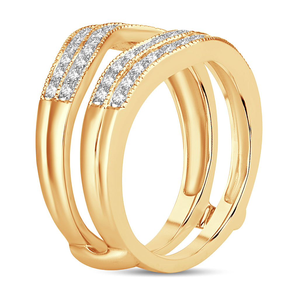 14K 0.50CT Diamond RING  GUARD.