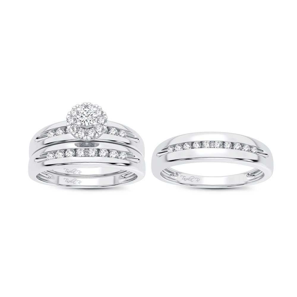 14K 0.30CT Diamond Trio Set
