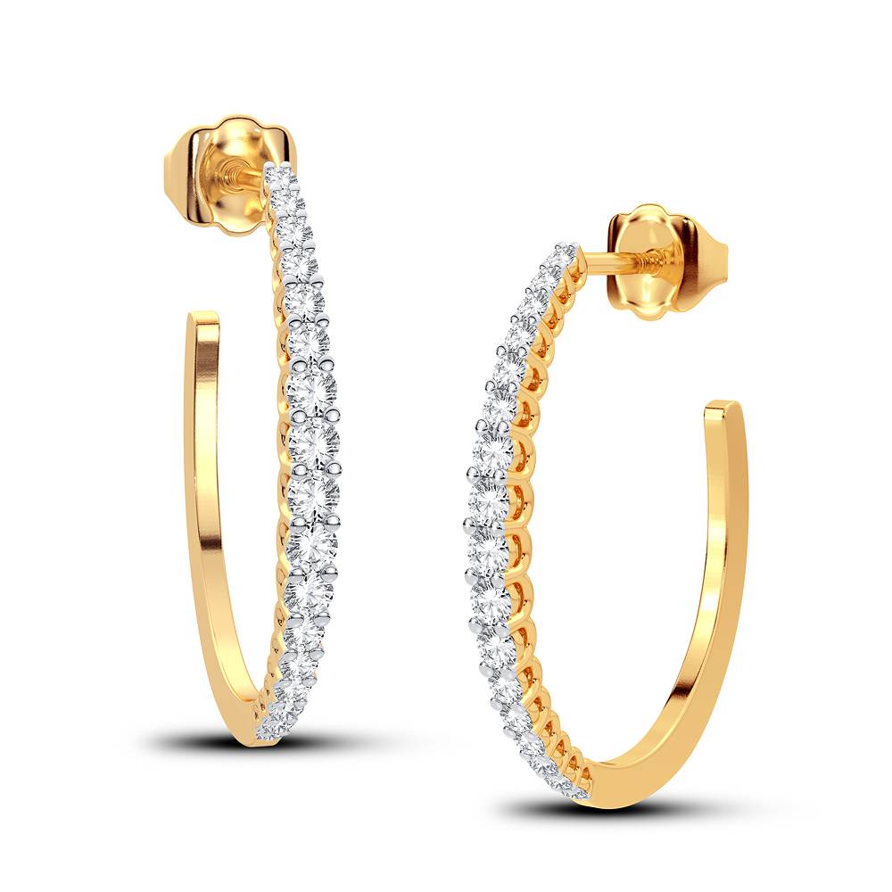 14K 0.33CT Diamond Earring