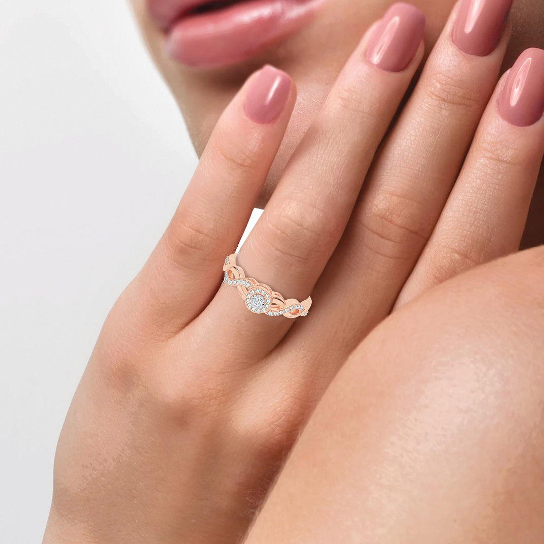 14K 0.30CT Diamond Promise Ring