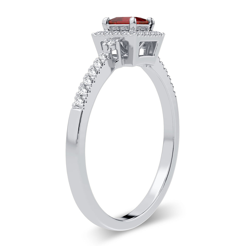 10K  0.14ct Diamond Ruby Ring with Diamonds