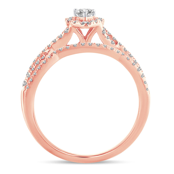 14K 0.50CT Fancy Cut Bridal Ring