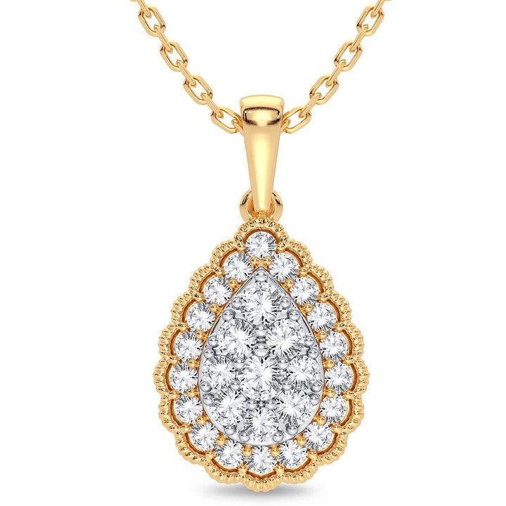 14K 0.33CT Diamond Pendant