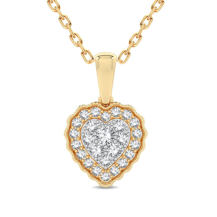 14K 0.33CT Diamond Pendant