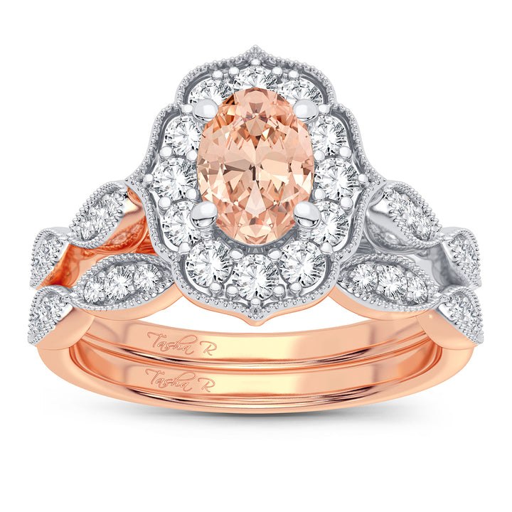 14K  0.40ct Morganite Bridal