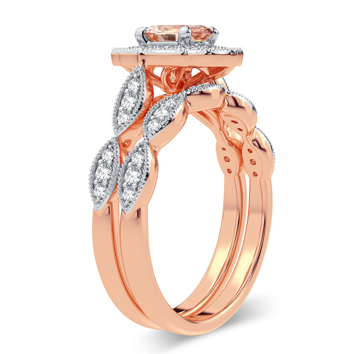 14K  0.40ct Morganite Bridal