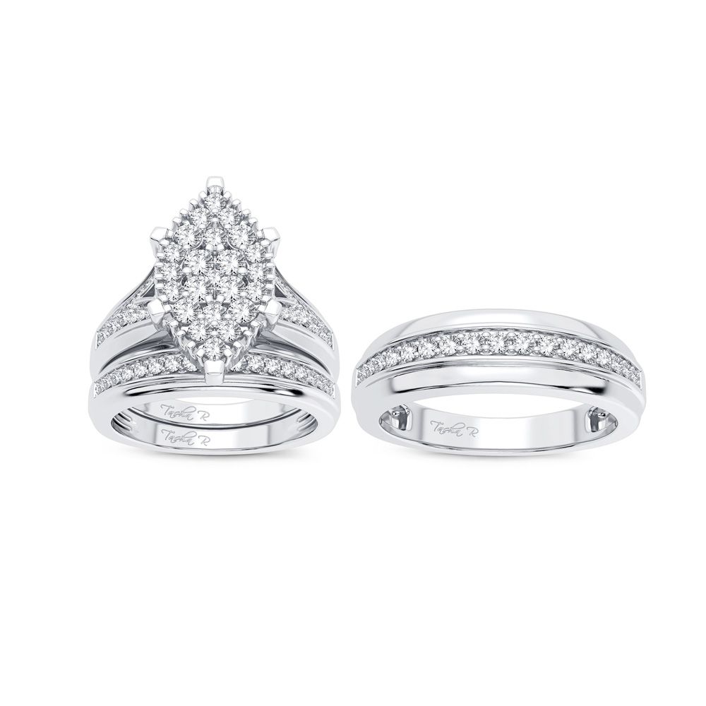14K 1.14CT Diamond Trio Set