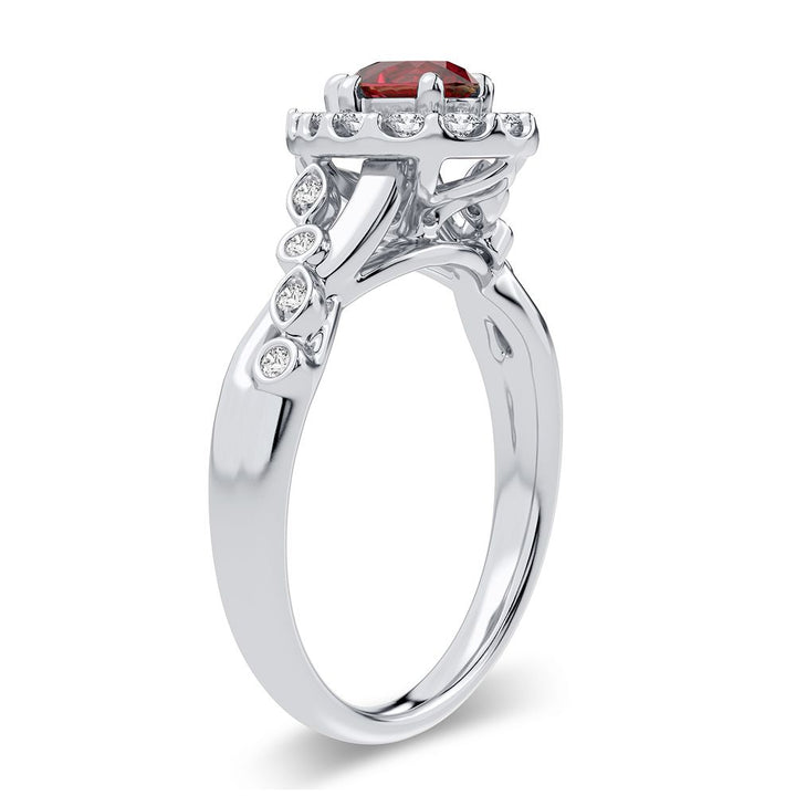 14K 0.28CT Diamond Ruby Ring