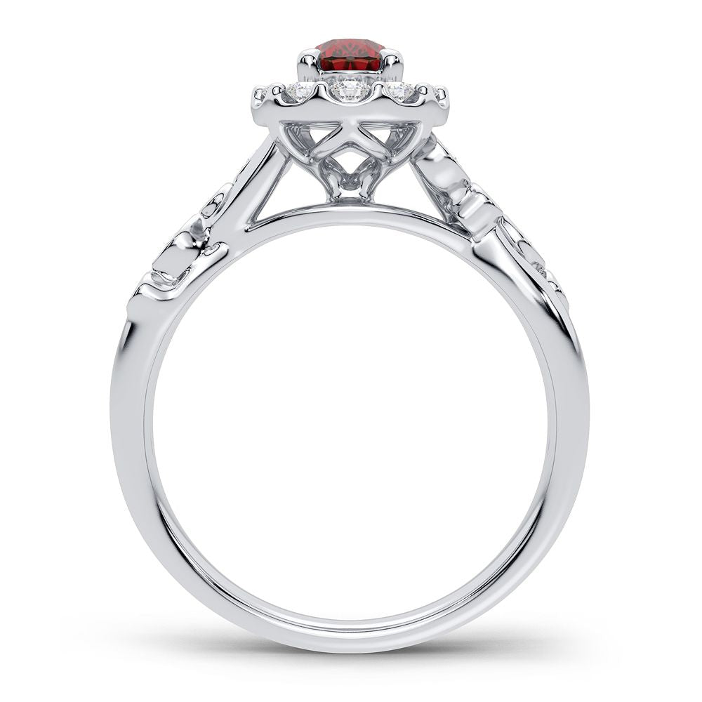 14K 0.28CT Diamond Ruby Ring