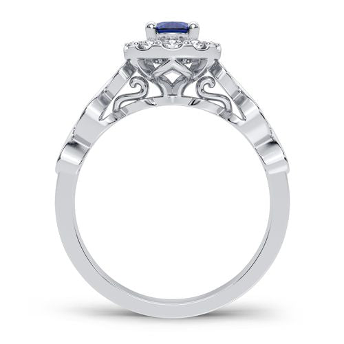 14K 0.28CT Diamond Sapphire Ring