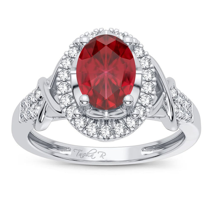 14K 0.16CT Diamond Ruby Ring