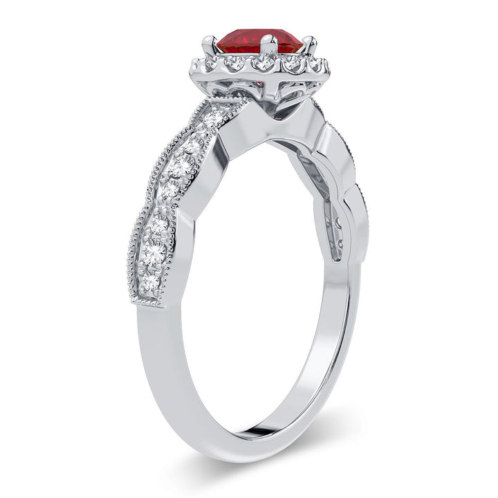 14K 0.28CT Diamond Ruby Ring