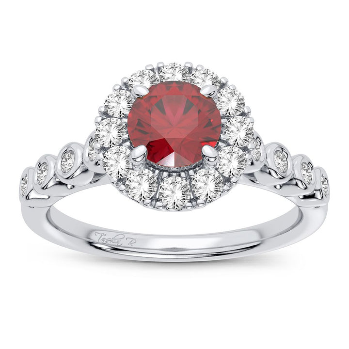 14K 0.36CT Diamond Ruby Ring