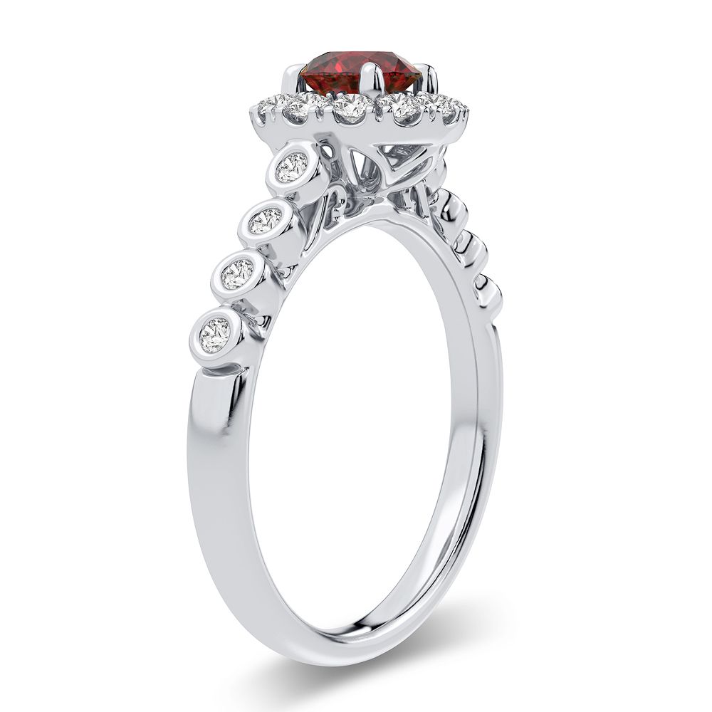 14K 0.36CT Diamond Ruby Ring