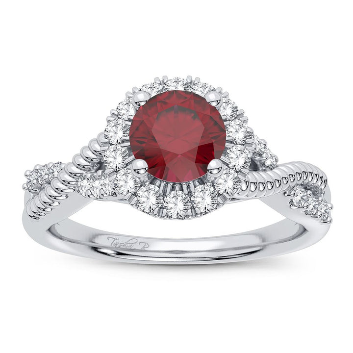 14K 0.25CT Diamond Ruby Ring