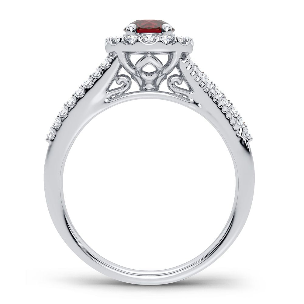 14K 0.25CT Diamond Ruby Ring