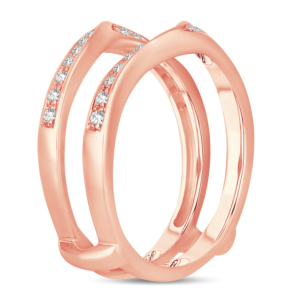 14K  0.25CT  DIAMOND  RING GUARD.